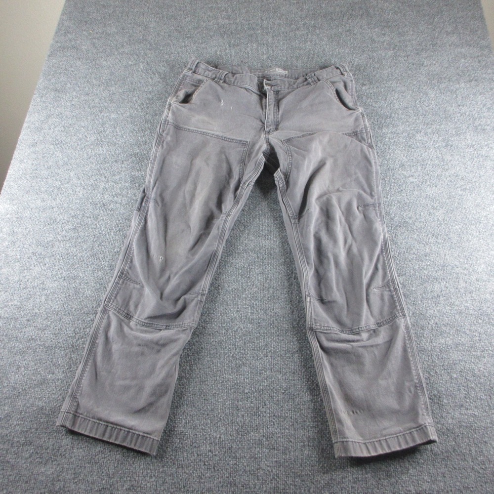 Carhartt Pants Mens 36x28 Gray Double Knee Relaxed Fit Workwear 102802-029 *